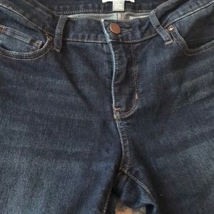 Dark blue, stretchy boot cut, size women’s 4.